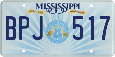 MS license plate BPJ517
