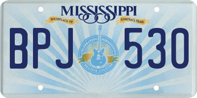 MS license plate BPJ530
