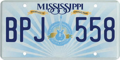 MS license plate BPJ558