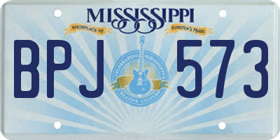 MS license plate BPJ573