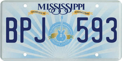 MS license plate BPJ593