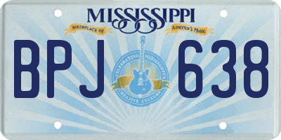 MS license plate BPJ638