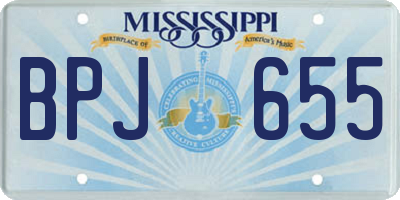 MS license plate BPJ655