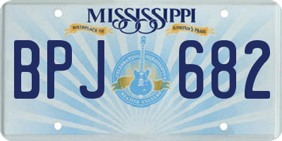 MS license plate BPJ682