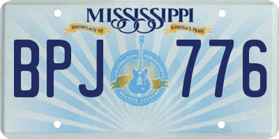 MS license plate BPJ776