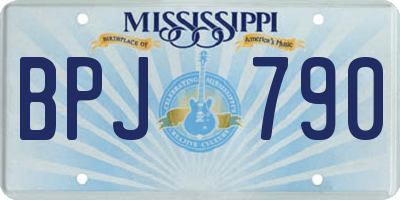 MS license plate BPJ790