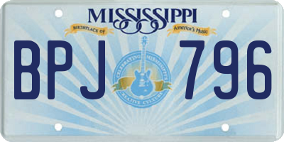 MS license plate BPJ796