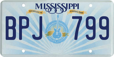 MS license plate BPJ799