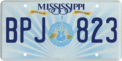 MS license plate BPJ823