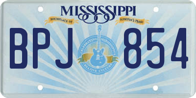 MS license plate BPJ854