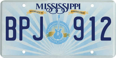 MS license plate BPJ912