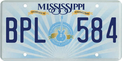 MS license plate BPL584