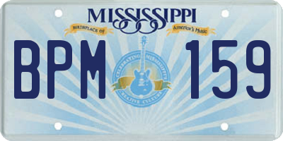 MS license plate BPM159