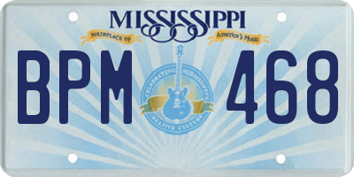 MS license plate BPM468