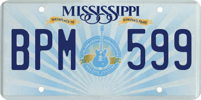 MS license plate BPM599