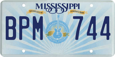 MS license plate BPM744
