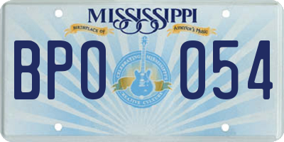 MS license plate BPO054