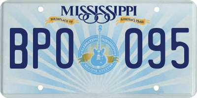 MS license plate BPO095