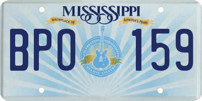 MS license plate BPO159