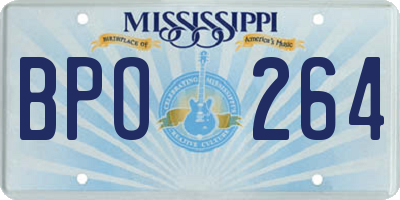MS license plate BPO264