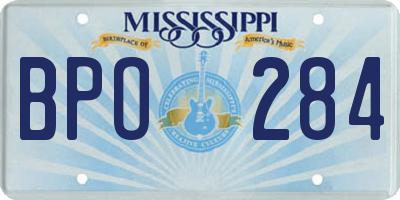 MS license plate BPO284