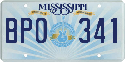 MS license plate BPO341