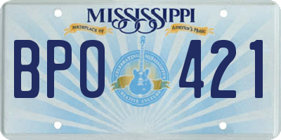 MS license plate BPO421
