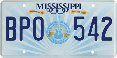 MS license plate BPO542