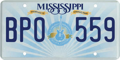 MS license plate BPO559