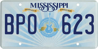 MS license plate BPO623
