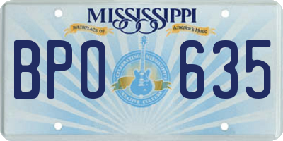 MS license plate BPO635