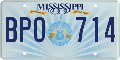MS license plate BPO714