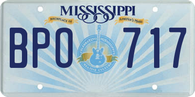 MS license plate BPO717
