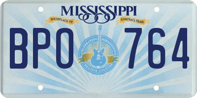MS license plate BPO764