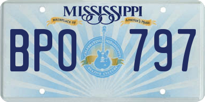 MS license plate BPO797
