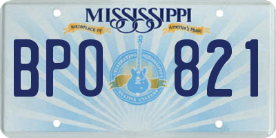 MS license plate BPO821