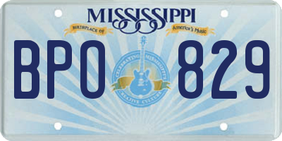 MS license plate BPO829