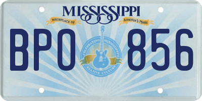 MS license plate BPO856