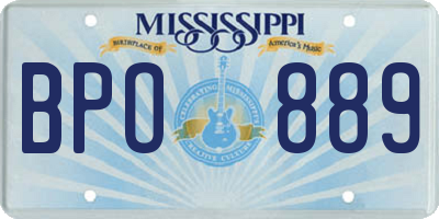 MS license plate BPO889