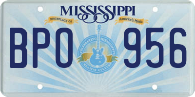 MS license plate BPO956