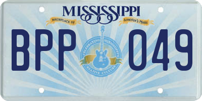 MS license plate BPP049