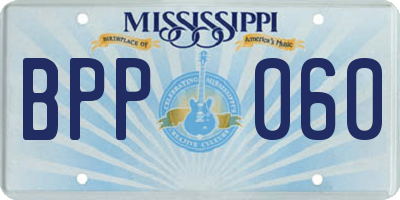 MS license plate BPP060