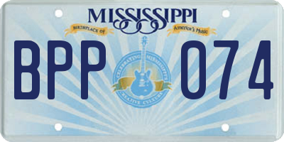 MS license plate BPP074