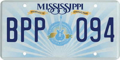 MS license plate BPP094