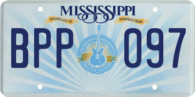 MS license plate BPP097