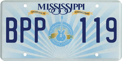 MS license plate BPP119