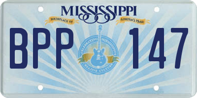 MS license plate BPP147