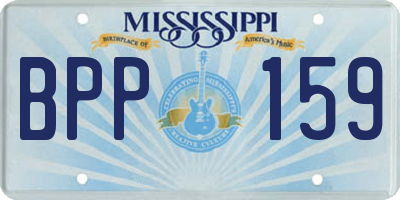 MS license plate BPP159