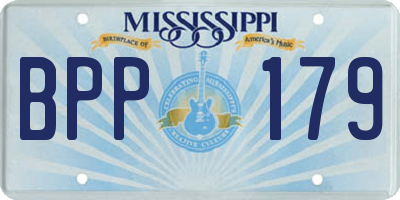 MS license plate BPP179