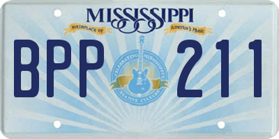 MS license plate BPP211
